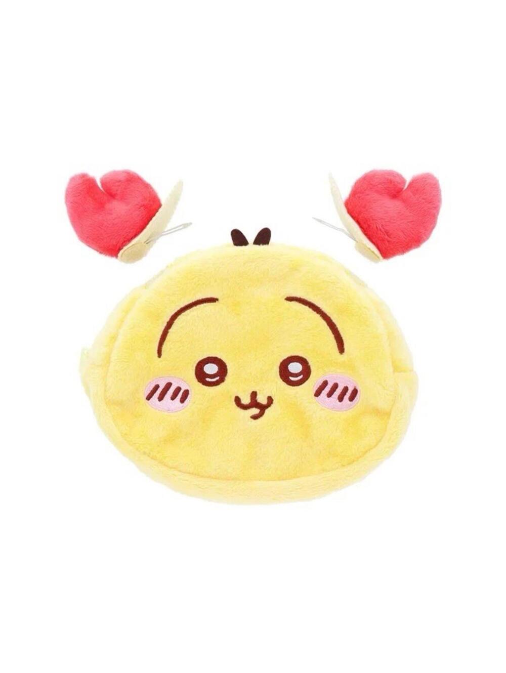 NWT Nagano Chiikawa Usagi Mimi Plush Pouch w/ Detachable Kani Crab Ear Clips